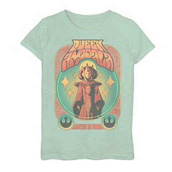 Girls 7-16 Star Wars Queen Amidala Senator Of Naboo Retro Tee