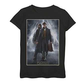 Girls 7-16 Fantastic Beasts Scamander And Dumbledore Poster Graphic Tee