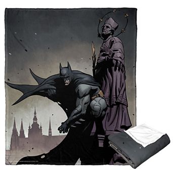 Batman Gotham Grey Silk Touch Throw Blanket