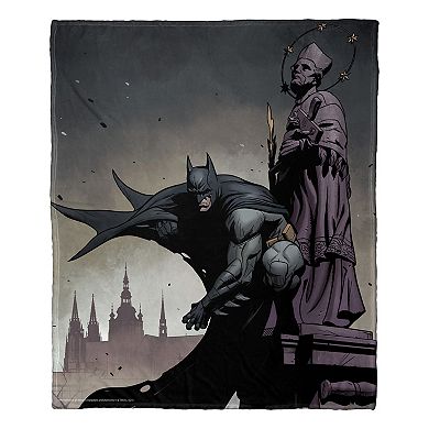 Batman Gotham Grey Silk Touch Throw Blanket