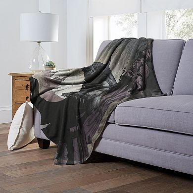 Batman Gotham Grey Silk Touch Throw Blanket