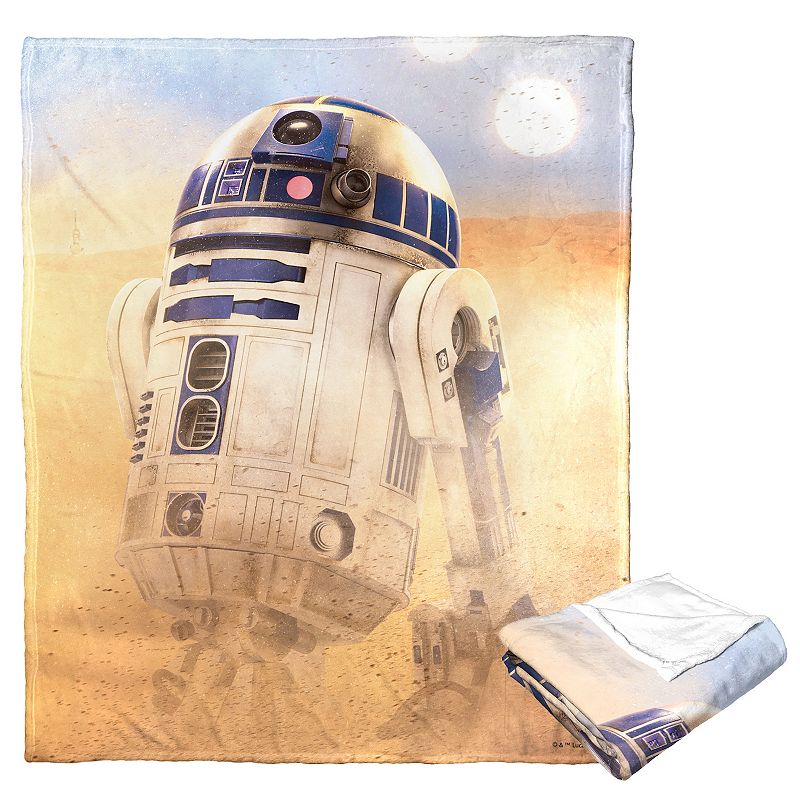 Disneys Star Wars R2-D2 Silk Touch Throw Blanket, Multicolor