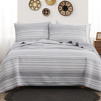 Brooklyn Loom Noah Stripe Yarn Dye Quilt Set with Shams