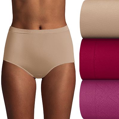 Women s Bali 3 pk. Comfort Revolution Seamless Brief Panty Set AK88