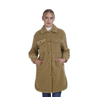 Women's Sebby Collection Reversible Teddy Sherpa Shacket