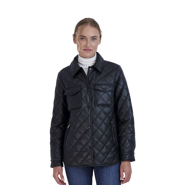 Quilted Faux Leather Shacket - FINAL SALE