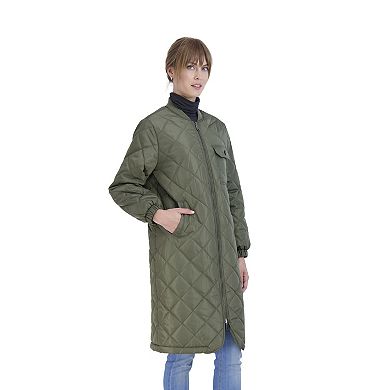 Women's Sebby Collection Quilted Long Jacket