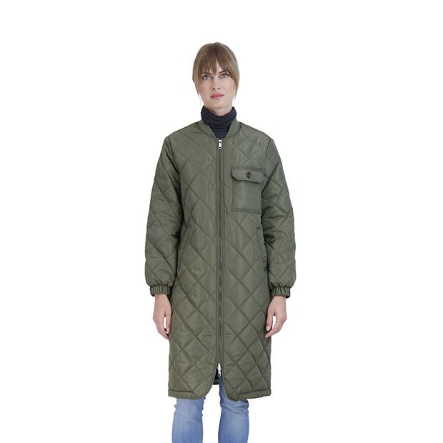 Women's Sebby Collection Quilted Long Jacket