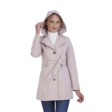 Women's Sebby Collection Hooded Trench Coat