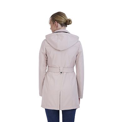 Women's Sebby Collection Hooded Trench Coat
