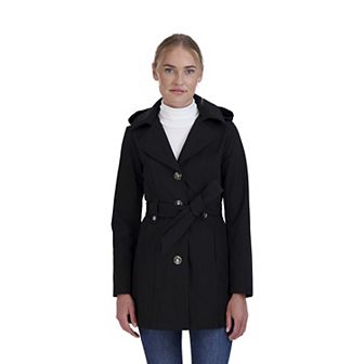Women's Sebby Collection Hooded Trench Coat