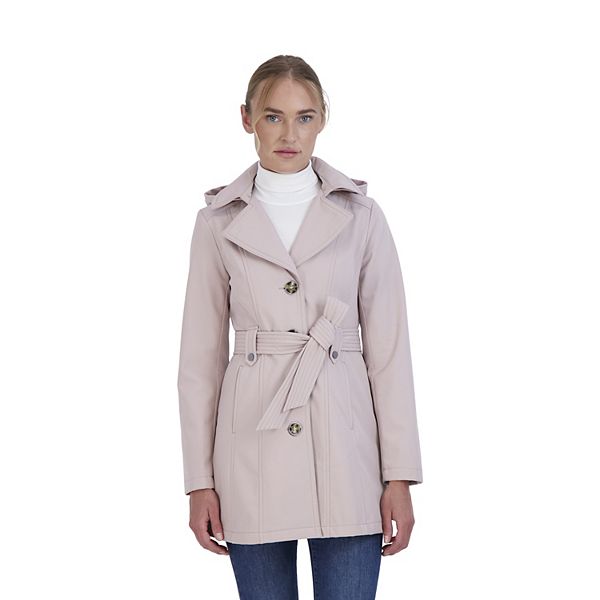 Women's Sebby Collection Hooded Trench Coat