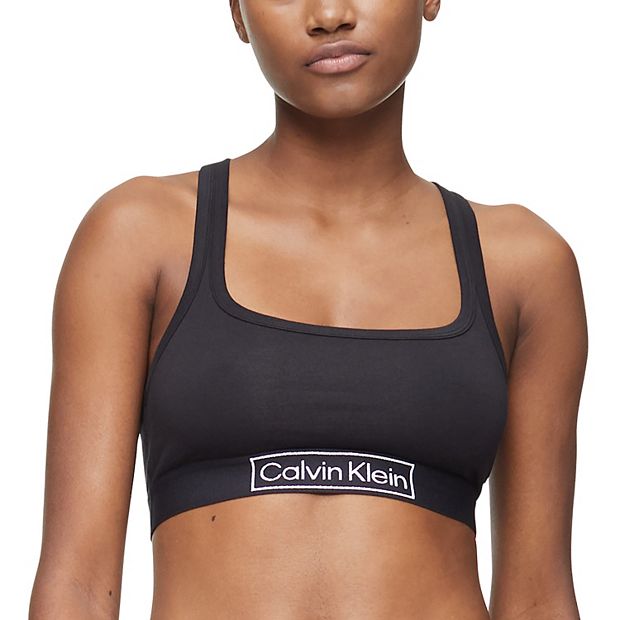 Calvin Klein Plus Reimagined Heritage unlined bralette in black