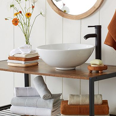 Great Bay Home Soleia Waffle Weave 6-piece Towel Sets