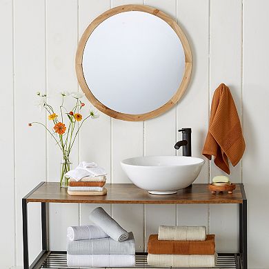 Great Bay Home Soleia Waffle Weave 2-pack Bath Towel Sets