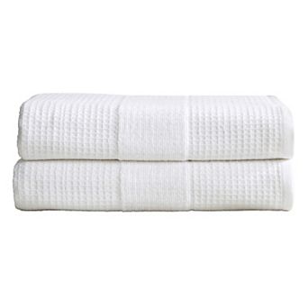 Great Bay Home Soleia Waffle Weave 2-pack Bath Towel Set