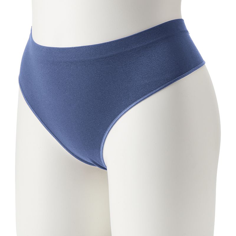 Juniors' SO® Seamless Thong Panty ZG01U475R, Girl's, Size: Medium, Raven Gray