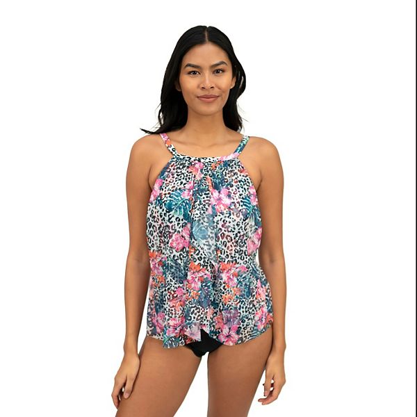 Tankini with sale mesh overlay