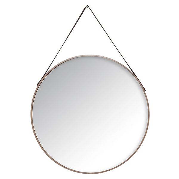 Belle Maison Round Strap Wall Mirror