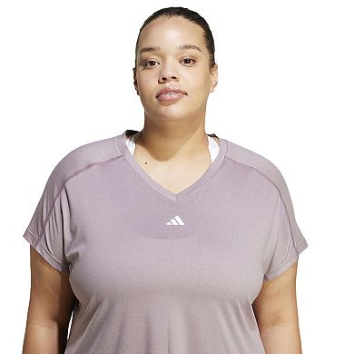 Plus Size adidas AEROREADY Training Essentials V-Neck Tee