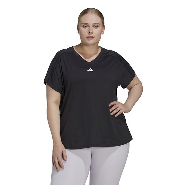 Plus Size adidas AEROREADY Training Essentials V-Neck Tee