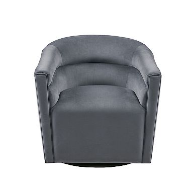 Madison Park Rileigh Upholstered Barrel Swivel Arm Chair