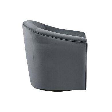 Madison Park Rileigh Upholstered Barrel Swivel Arm Chair