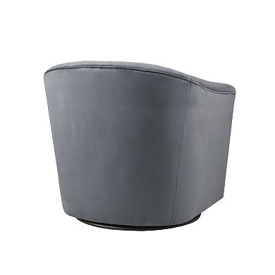 Madison Park Rileigh Upholstered Barrel Swivel Arm Chair