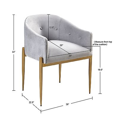 Madison Park Joey Tufted Low Back Upholstered Dining Chair 2-piece Set