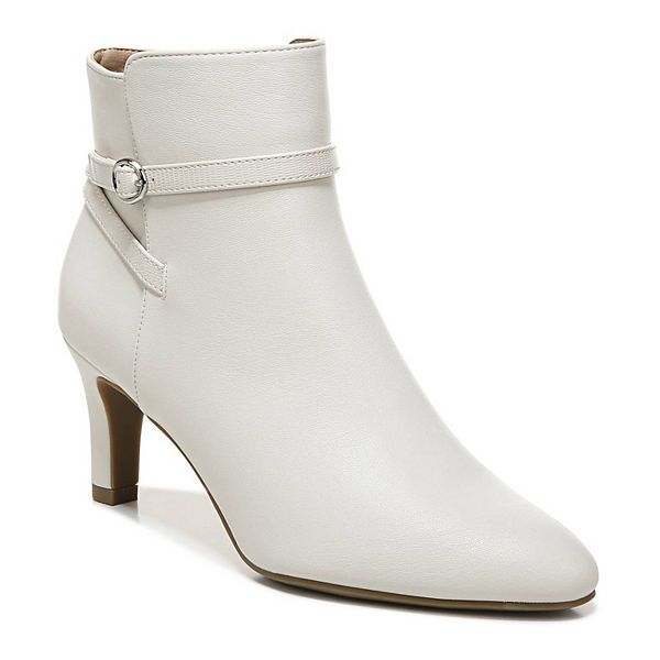 LifeStride Womens Guild Booties Ivory Synthetic 10 M