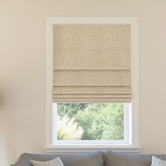 Sun Zero Somerton Textured 100% Blackout Cordless Roman Shade 64" Length