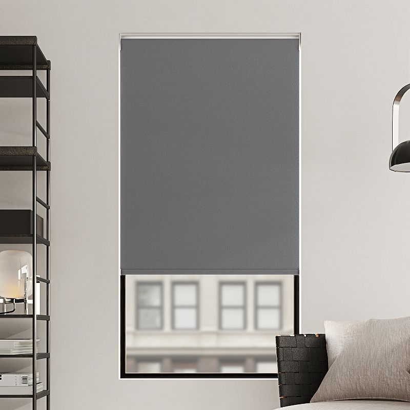 Sun Zero Langley 100% Blackout Cordless Roller Shade  34 x72   Gray