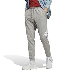 Adidas Men's Climalite Essentials Tricot 3 Stripe Tapered Leg Zip Pants -  Black (X-Large) 