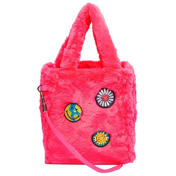 Young Adult SMILEY Small Sherpa Tote Bag
