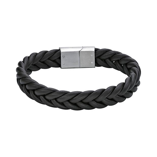 Lynx Men's Braided Leather Bracelet