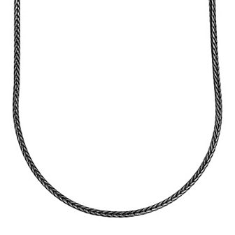 LYNX Men's Antiqued Stainless Steel 3.5 mm Snake Chain Necklace