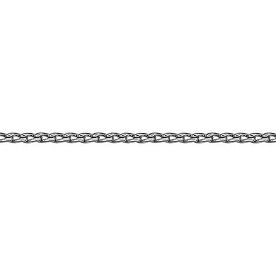 LYNX Men's Stainless Steel 3 mm Rope Chain Necklace
