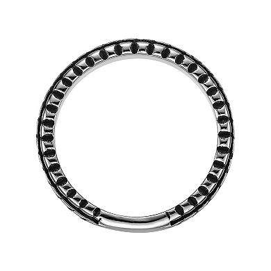 LYNX Men's Black Ion Plated Stainless Steel Tire Ring