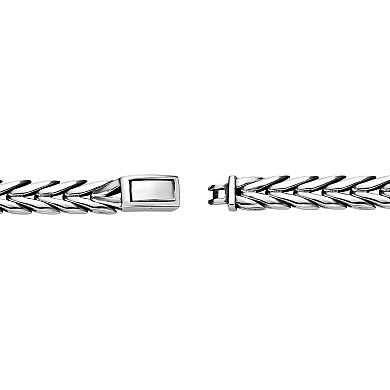 LYNX Men's Stainless Steel 9 mm Chevron Link Bracelet