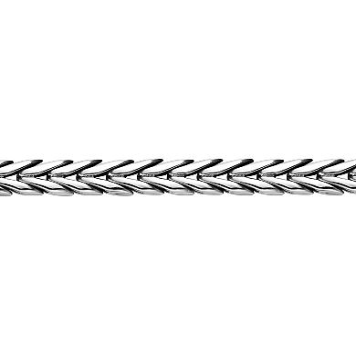 LYNX Men's Stainless Steel 9 mm Chevron Link Bracelet