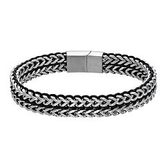 LYNX Stainless Steel Wheat Chain Bracelet - Men