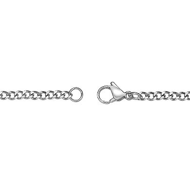 LYNX Men's Black Ion Plated Stainless Steel Cross Pendant Necklace