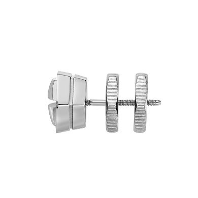 LYNX Men's Stainless Steel Screw Head Single Stud - Single Earring