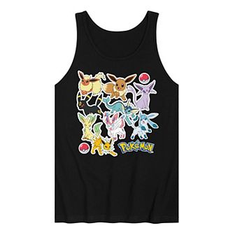 Men's Pokemon Eeveelution Stickers Tank Top