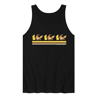 Men's Pokemon Pika Eevee Retro Tank Top