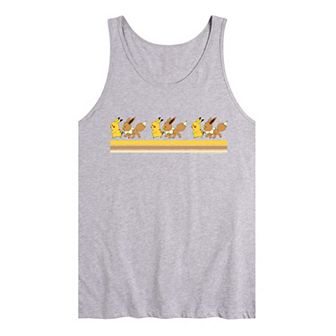 Men's Pokemon Pika Eevee Retro Tank Top