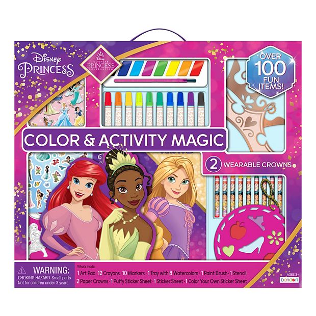 Disney Princess Color & Activity Set with Markers, Paints, and Stickers