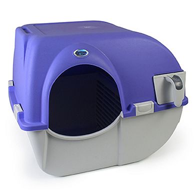 Omega Paw Roll 'n Clean Self Cleaning Cat Kitten Litter Box with Litter Box Mat