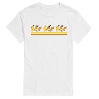 Men's Pokemon Pikachu Eevee Retro Tee