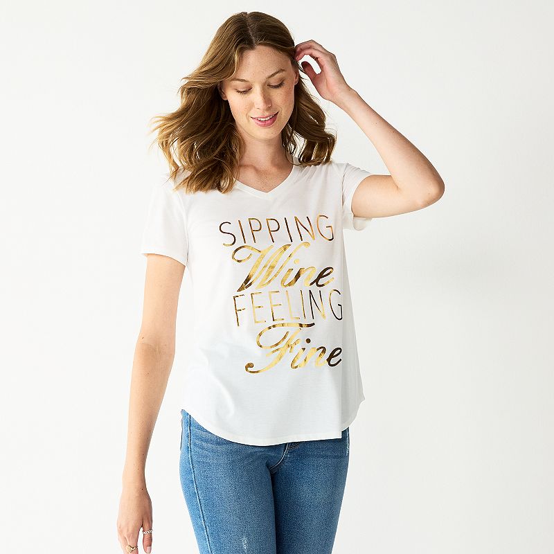 Womens Celebrate Together Graphic Tee, Size: XS, Natural